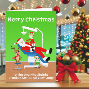 Merry Christmas Orthodontist Santa Card