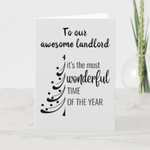MERRY CHRISTMAS **OUR AWESOME LANDLORD** HOLIDAY C CARD