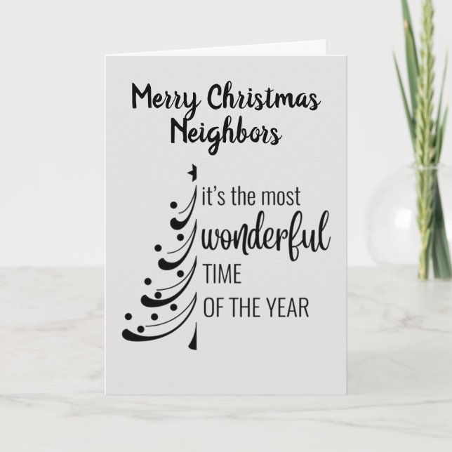 MERRY CHRISTMAS **OUR AWESOME NEIGHBORS** HOLIDAY CARD (Front)