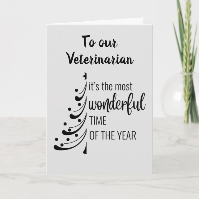 MERRY CHRISTMAS **OUR FAVORITE VETERINARIAN" HOLIDAY CARD (Front)