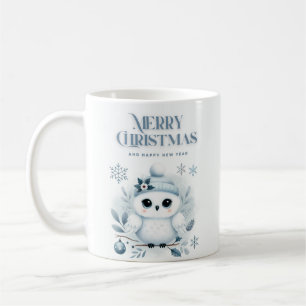 Merry Christmas Owl Coffee Mug