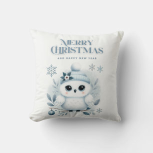 Merry Christmas Owl Cushion