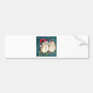 Merry-christmas Owls Bumper Sticker