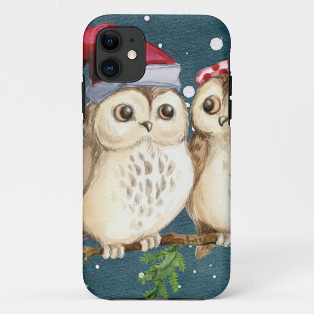 Merry-christmas Owls Case-Mate iPhone Case (Back)