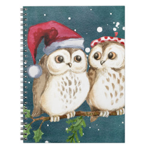 Merry-christmas Owls Notebook