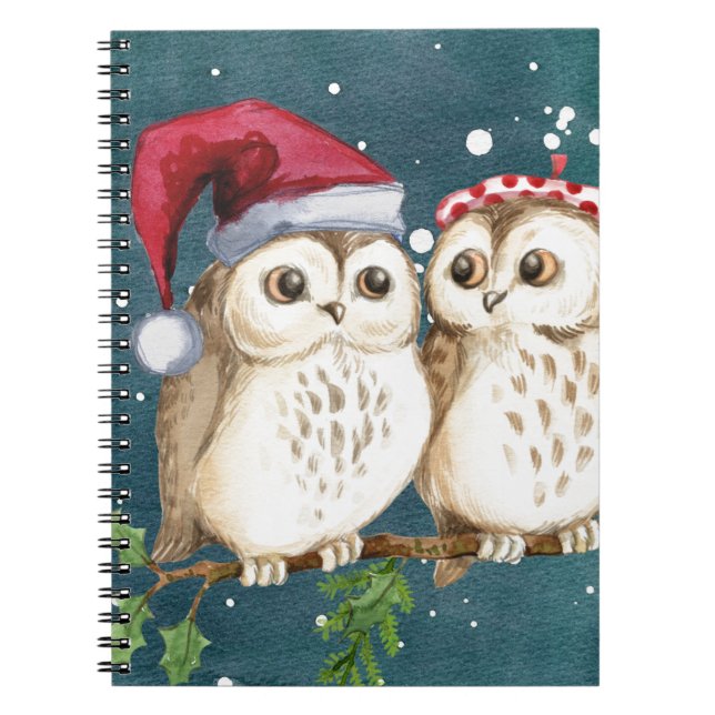 Merry-christmas Owls Notebook (Front)
