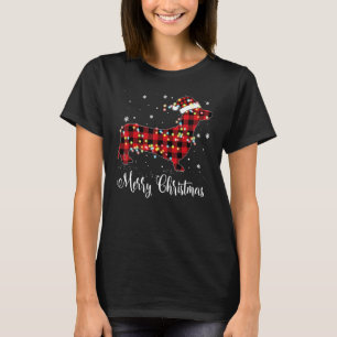Merry Christmas Pajama  Dachshund Dog  Men Women T-Shirt