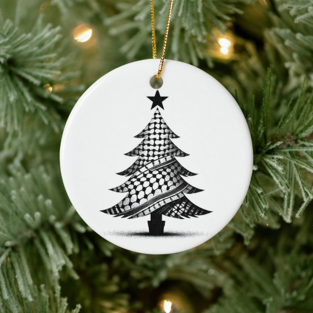 Merry Christmas, Palestine: Just Cause Unity Ornam Ceramic Ornament (Tree)