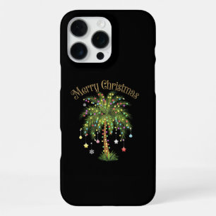 Merry Christmas Palm Tree Light New Year Tropical  iPhone 16 Pro Max Case