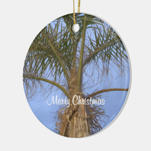 Merry Christmas Palm Tree Ornament CUSTOMIZE Date
