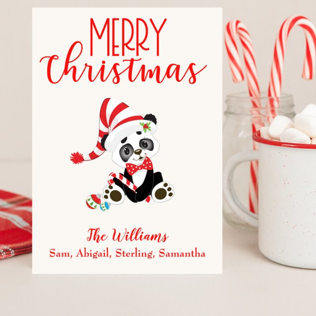 Merry Christmas Panda  Holiday Card (Creator Uploaded)