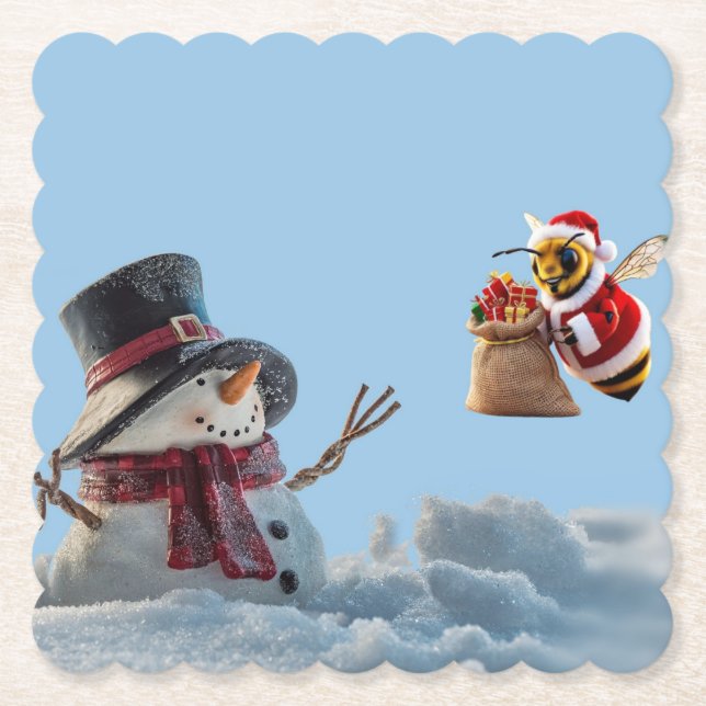 Merry Christmas Paper Coaster (Front)