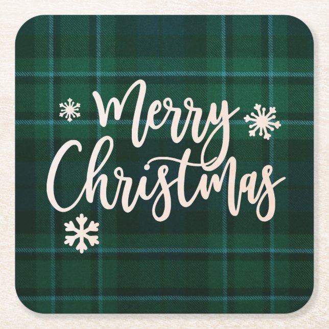 Merry Christmas Paper Coaster (Front)