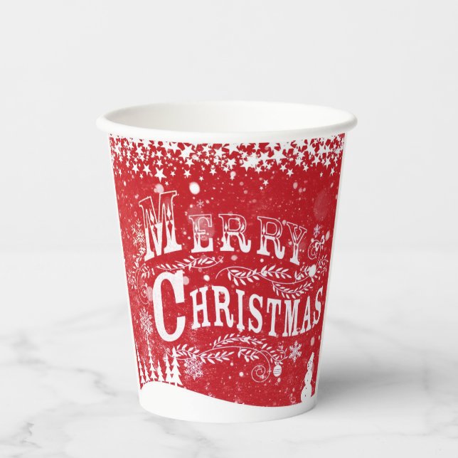 Merry Christmas paper cups (Front)