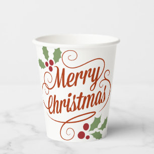 Merry Christmas Paper Cups