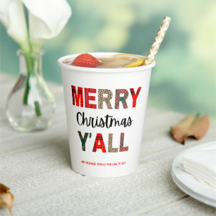 Merry Christmas Paper Cups