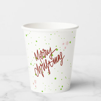 Merry christmas paper cups