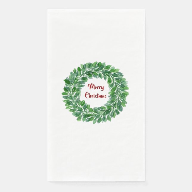 Merry Christmas Paper Guest Towel Napkin (Front)