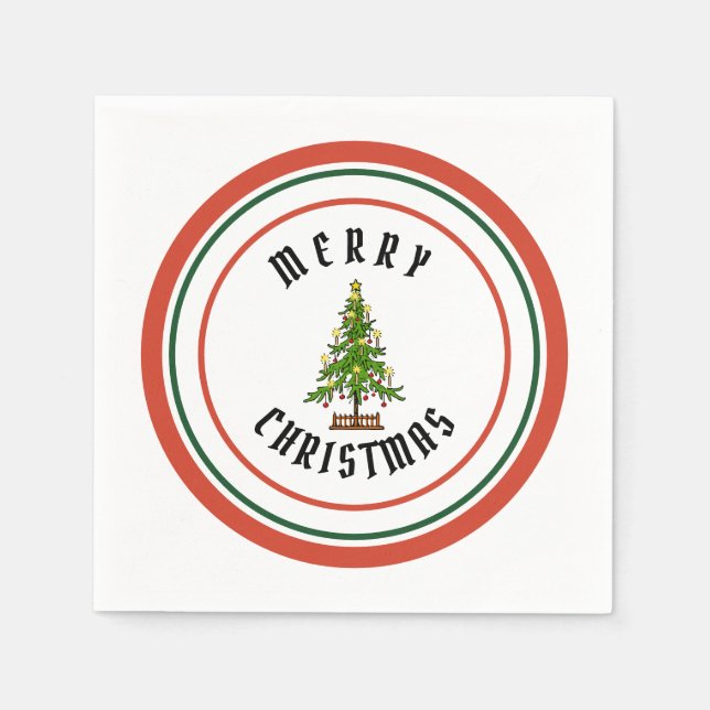 MERRY CHRISTMAS Paper Napkin (Front)