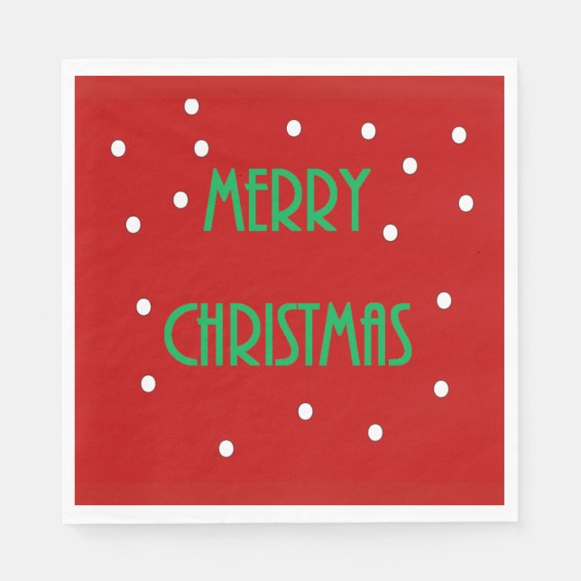 Merry Christmas Paper Napkins (Front)
