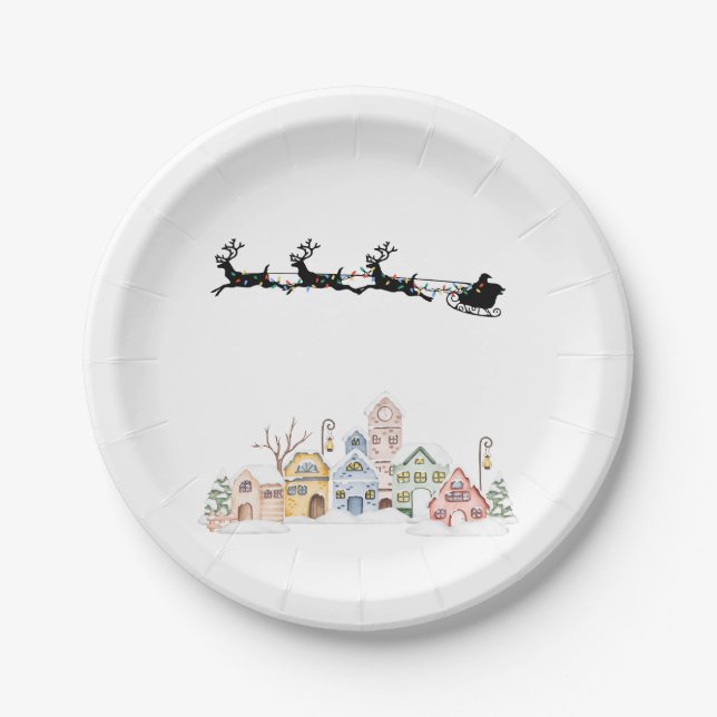Merry Christmas Paper Plate (Front)