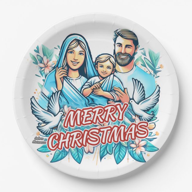 Merry Christmas  Paper Plate (Front)