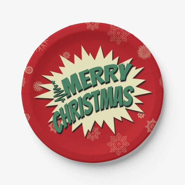 Merry Christmas Paper Plate (Front)