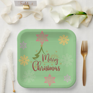 Merry Christmas Paper Plate