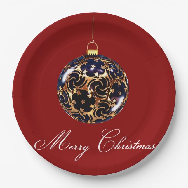 Merry Christmas Paper Plate (Front)