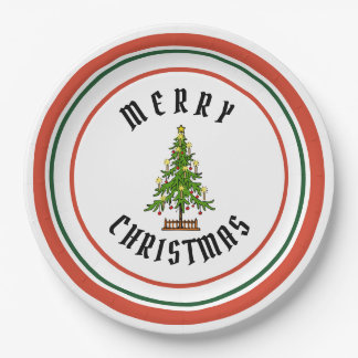 MERRY CHRISTMAS PAPER PLATE