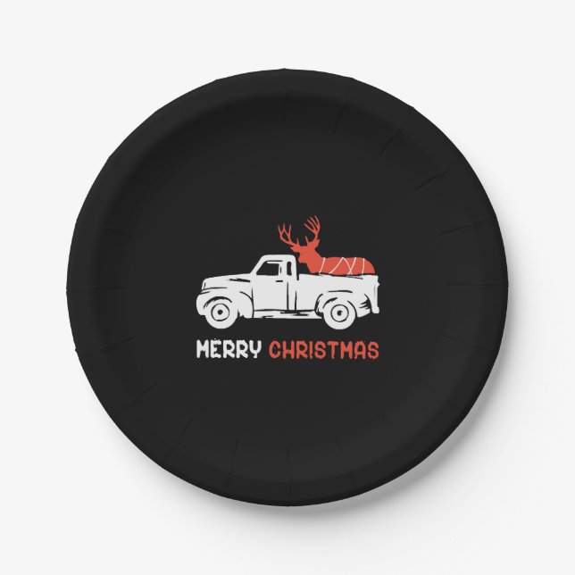 MERRY CHRISTMAS                        PAPER PLATE (Front)