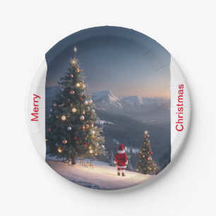 Merry Christmas Paper Plate   Festive Holiday Part