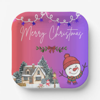 Merry Christmas Paper Plates