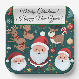 Merry Christmas Paper Plates