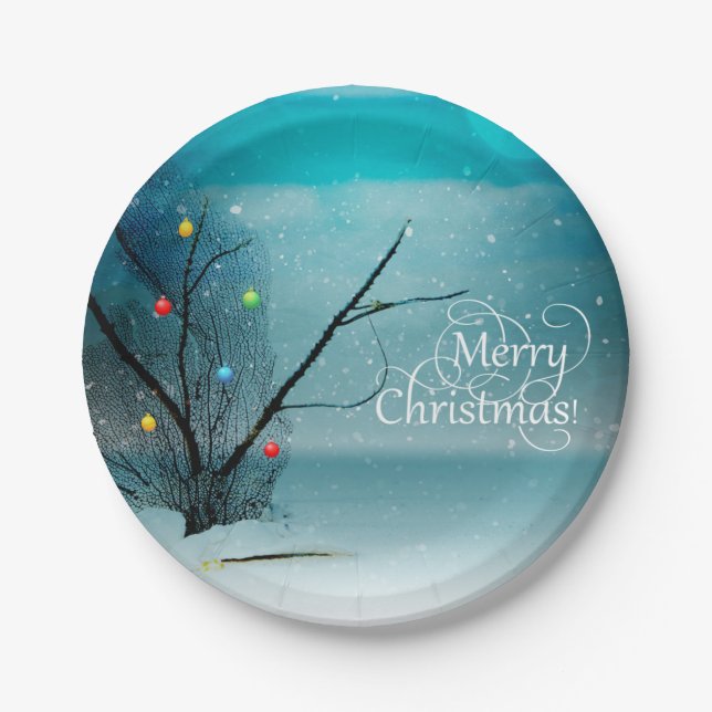 Merry Christmas - Paper Plates 7" (Front)