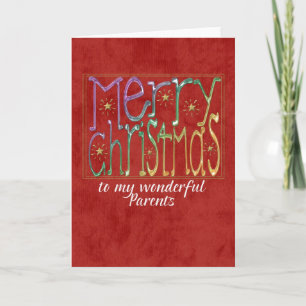 merry christmas parents holiday card
