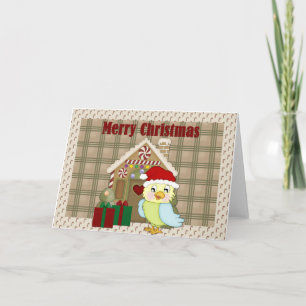 Merry Christmas Parrot Holiday Card