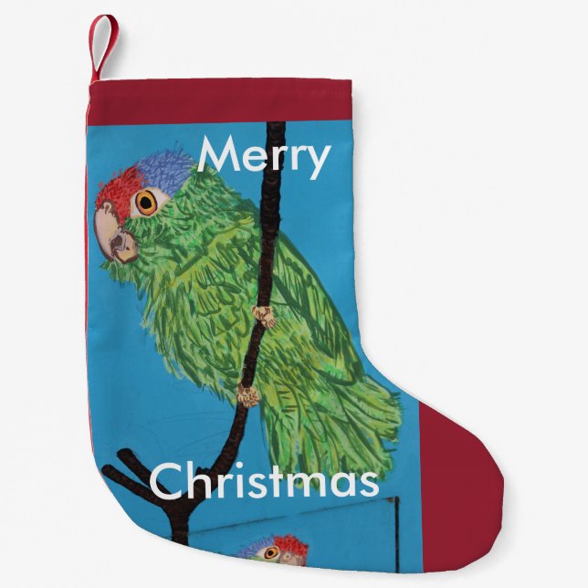 merry christmas parrot stocking (Front)