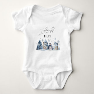 Merry Christmas party greeting Baby Bodysuit