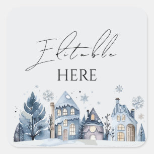 Merry Christmas party greeting Square Sticker