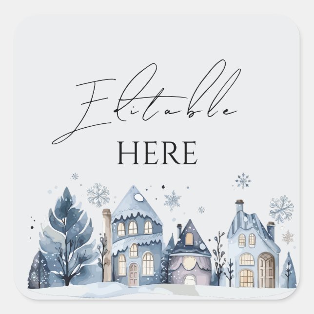 Merry Christmas party greeting Square Sticker (Front)