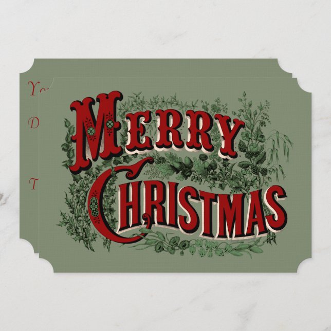 Merry Christmas Party Invitation (Front/Back)