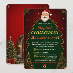 Merry Christmas Party Invitation Editable
