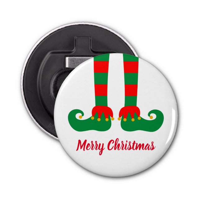 Merry Christmas party magnetic beer bottle opener (Front)