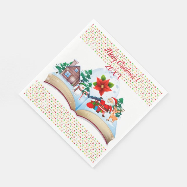 Merry Christmas Party Napkin (Corner)