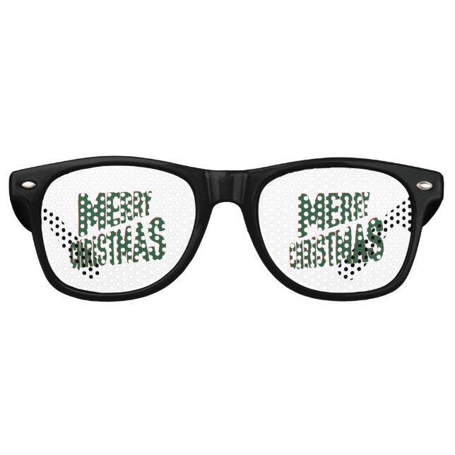 Merry Christmas Party Retro Sunglasses (Front)