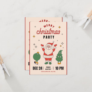 Merry Christmas Party with Santa Invitation