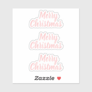 Merry christmas pastel pink trendy minimalist