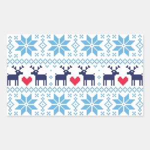 Merry Christmas pattern 2 Rectangular Sticker