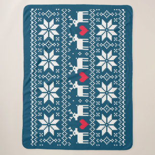 Merry Christmas pattern 2 Sherpa Blanket